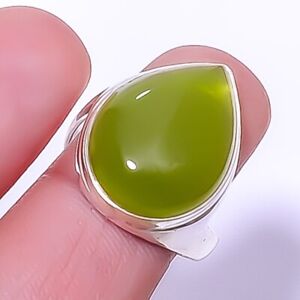Peridot Gemstone Ring Size 9 925 Solid Sterling Silver Jewelry For Girls