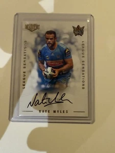 2013 Elite Nate Myles Gold Coast Titans League Sensations Signature NRL Card - Picture 1 of 2