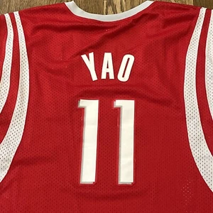 Yao Ming Houston Rockets jersey mens size 2XL reebok red stiched sewn - Picture 1 of 9