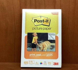 Post-It Picture Paper Matte Print, Peel, and Stick 4x6 65 Sheets 3M NEW - Picture 1 of 2