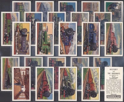 BROWNE BROS (TEA)-FULL SET- HISTORY OF THE RAILWAYS 1964 (2ND SERIES 25 CARDS) - Image 1 of 4