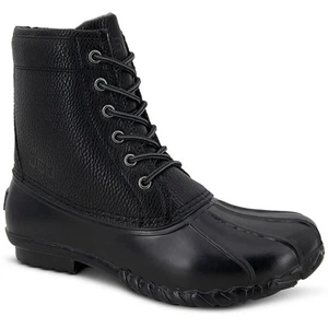 JBU by Jambu Mens Maine Faux Leather Outdoor Duck Toe Rain Boots Shoes BHFO 2900 - Picture 1 of 3