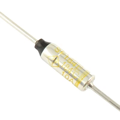 5Pcs NEC SCHOTT Thermal Fuse Axial 184℃ 184 Degree TF Cutoff 10A 250V SF184E - Image 1 of 4