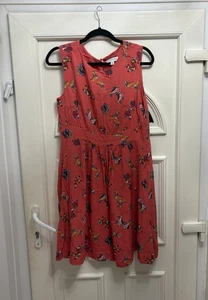 Emily And Fin Roller Skate Dress UK 14 Skating Coral Orange Retro - Picture 1 of 5