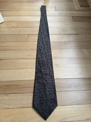 Corbata de cuello vintage Valentino Studio Italia para hombre marrón floral bordada 100 % seda Foto 1 de 4