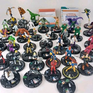 LOTE de 48 miniaturas y 101 cartas originales de Heroclix - Marvel y DC Mix - Imagen 1 de 10