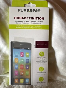 PureGear Steel 360 Tempered Glass Protector for Apple iPhone 12 Pro Max - Clear - Zdjęcie 1 z 2