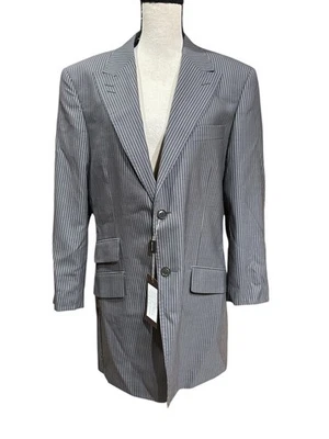 Tiglio Amaro/V Suit Jacket Sz 38R Gray Stripe Super 150s Wool Italy NEW NWT - Image 1 of 4