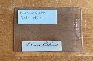 Duane Richards 1960 Cincinnati Reds Signed Autograph Album Page Cut Sig - Picture 1 of 2