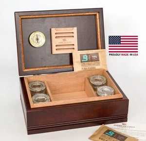 Humidor grande Amish CannBisDor arce sólido con rico acabado de caoba americano - Imagen 1 de 2