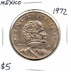 1972 Mexico 5 Pesos Coin as pictured - Picture 1 of 6