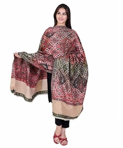 Women's Kashmiri Woolen Shawl Stole Wrap Soft & Warm W5 - Picture 1 of 3