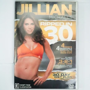 Jillian Michaels: Ripped in 30 (DVD, 2011) Strength Cardio & Abs Workout Videos - Picture 1 of 6