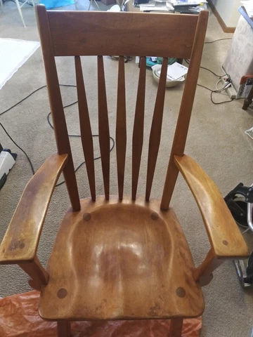 Genuine Cushman Colonial Hard Rock Maple Chair Bedington Vt Cover