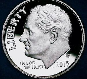 2015 W Proof 90% Silver Roosevelt dime - Picture 1 of 2