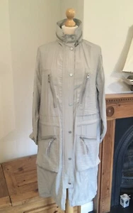 All Saints Agnes Ice Beige Lightweight Parka Size XS Bnwt - Picture 1 of 12