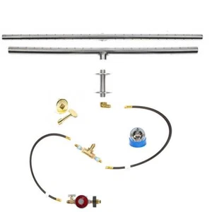 T36ITCK+: KIT DE FOGATA DE GAS LP HÁGALO USTED MISMO EN MESA Y QUEMADOR EN T LINEAL DE 36" DE ACERO INOXIDABLE 316 - Imagen 1 de 5