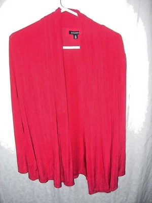 JAQUETA CARDIGÃ FEMININA VERMELHA SLINKY STRETCH FLARE BLAZER CARREIRA CASACO TAMANHO M 38" - Imagem 1 de 4