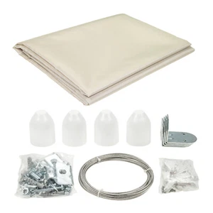 sunprotect 12547 Seilspann-Markise Komplett-Set, 3,3 x 1,4 m, Sonnenschutz für P - Bild 1 von 5