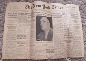 PROMOTIONAL 1969 REPRINT NEW YORK TIMES 1953-HOGAN'S ONLY OPEN CHAMPIONSHIP WIN - Picture 1 of 10