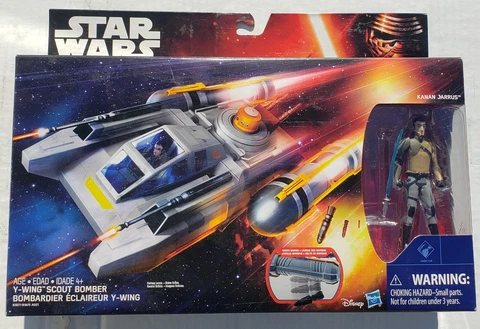 Star Wars Rebels Y-Wing Scout Bomber with Kanan Jarrus Figure Hasbro 2015 New Cover