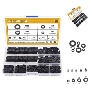 Nylon Flat Washer Assortment Set 600 Pieces, 9 Sizes - M2 M2.5 M3 M4 M5 M6 M8... - Picture 1 of 8