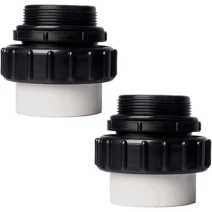 Paquete de 2 bombas de piscina Union de alta temperatura 2"" MPT x 2"" PVC deslizante para IntelliFlo WhisperFlo - Imagen 1 de 7