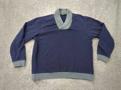 Sudadera Orvis Para Hombre Grande Azul Pullover Chal Cuello Informal Foto 1 de 4