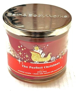 Bath and Body Works Three Wick Candle The Perfect Christmas Essential Oils - Picture 1 of 6
