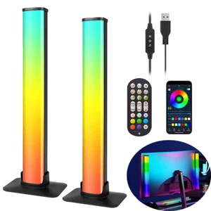 2X Smart RGB LED Light Bars Color Changing Music TV Backlight Game Ambient Lamp - Picture 1 of 12