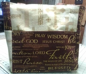 religion church god faith jesus cross prayer purse project bag handmade - Picture 1 of 8