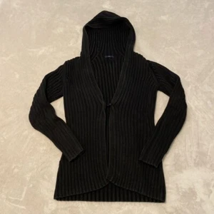 Vintage Y2K Gap Hoodie Women's Large Black Knitted Button Closure 2002 Fall Rare - Picture 1 of 13