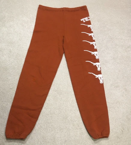 VTG Russell University of Texas Longhorns Sweat Pants Men Large Orange 80s Cover