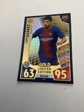 MATCH ATTAX UCL 2017/18 LE2G LUIS SUAREZ GOLD LIMITED EDITION MINT