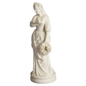 Antigua figura neoclásica de porcelana bisque de mujer clásica y flores C1850 - Imagen 1 de 8