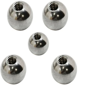 5 PC 1/4" - 20 Thread LEFT Hand Marine Stainless Steel 316 Ball Nut UNC Cap Dome - Picture 1 of 5