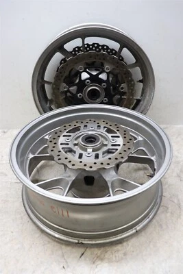 2006-2011 Kawasaki Ninja ZX14 conjunto de rodas aro dianteiro e traseiro com rotores de freio reto - Imagem 1 de 4