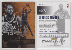 2017-18 Panini Essentials Orange Derrick Favors #29