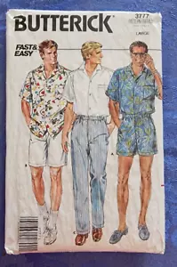 Butterick Sewing Pattern 3777 Men's Fast & Easy Shirt Shorts Pants Size L 42-44 - Picture 1 of 2