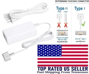 Apple MacBook Replacement Adapter 20V 4.25A T Shaped Type 2 Connector Tip - Picture 1 of 3