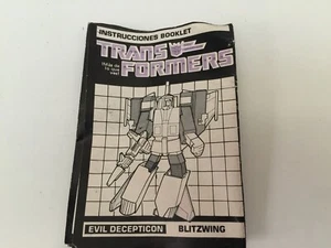 Transformers G1 1985 BLITZWING IGA instructions book manual MEXICO - Picture 1 of 6