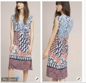 Anthropologie Porridge Patchwork Midi Dress size Small - Picture 1 of 7