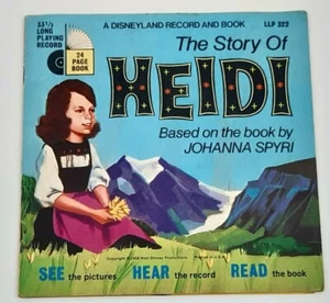 A Disneyland Record & Book LLP322 The Story of Heidi 1967 Vinyl 33RPM J Spyri - Picture 1 of 5