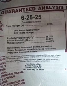 (PICK SIZE) Romeo Water Soluble Fertilizer 6-25-25 Flower Formula Dry 420 - Picture 1 of 3