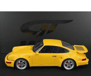 Porsche 911 (964) Turbo S 1992 modelo coche amarillo 1/12 de GT SPIRIT - Imagen 1 de 15