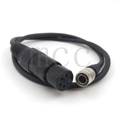 12V Hirose 4-Pin Male to Neutrik 4-Pin XLR Female cable for Cooper CS104 Fostex - Image 1 of 4