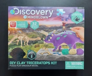 Discovery Mindblown STEM DIY Clay Triceratops Kit Puzzle Sealed - Picture 1 of 10