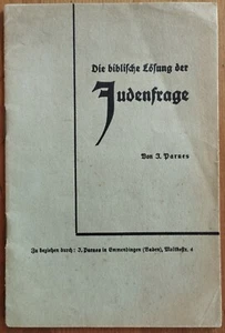 RARE NAZI ERA GERMAN BOOK BY CONVERTED JEW DESTROYED BY THE NAZIS. - Picture 1 of 6