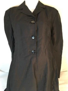 NWT Gruppo Americano Women's Black Linen Jacket Size 6 - Picture 1 of 6