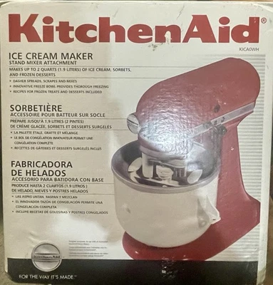 KitchenAid Stand Mixer Ice Cream  Maker Attachment Model KICA0WH  - Image 1 of 4